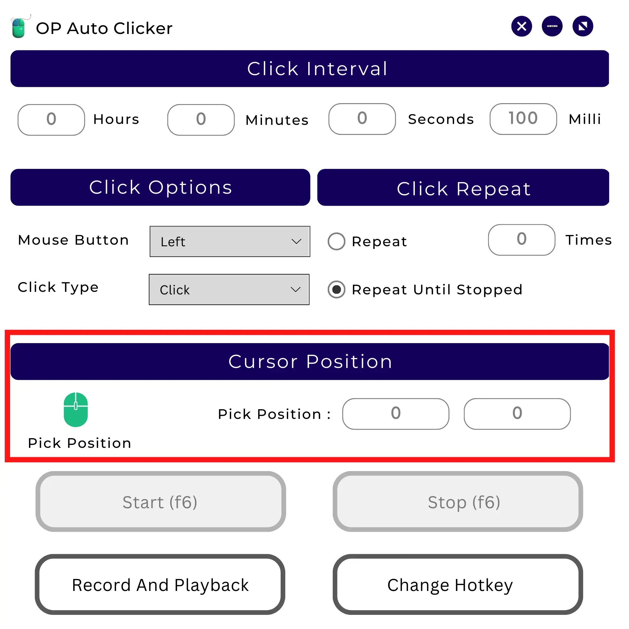 Pick Click Location Pick Click Location